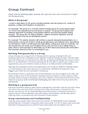Group Therapy Consent Form