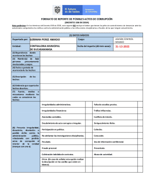 Colombia Corruption Report Form