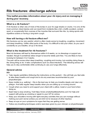 Rib Fractures Discharge Advice
