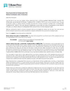 King County Deferred Compensation Plan Rollover Contribution Form