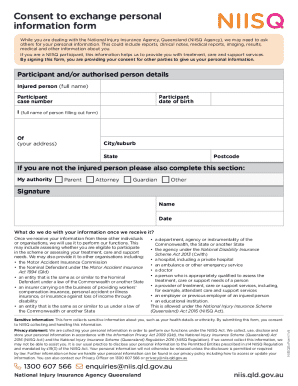 Queensland Consent to Exchange Personal Information Form