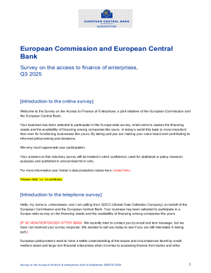 European Commission Access to Finance Survey Q3 2025