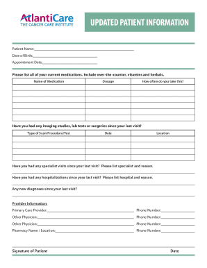 Patient Information Form