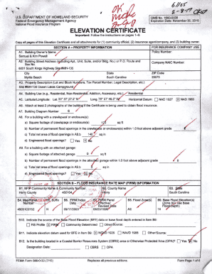 FEMA Elevation Certificate