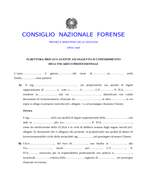 Italian Legal Professional Appointment Agreement