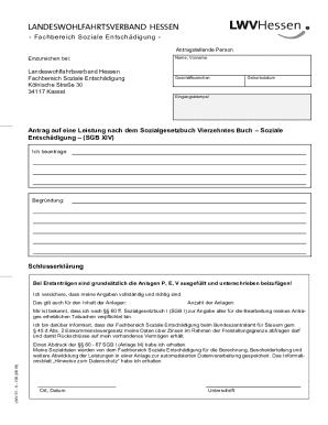 SGB XIV Social Compensation Application