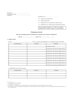 German Election Protocol Form