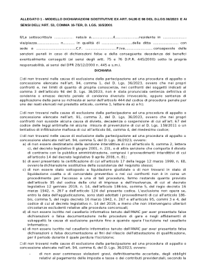 Italian Procurement Declaration Form