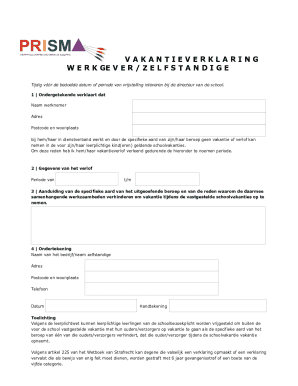 Vakantieverlofverklaring