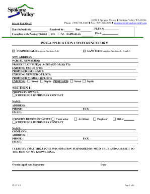 Pre-Application Conference Form
