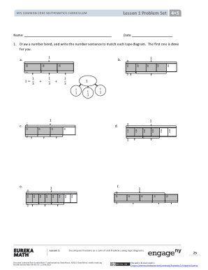 NYS Common Core Mathematics Lesson 1 Problem Set