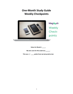Study Guide Weekly Checkpoints