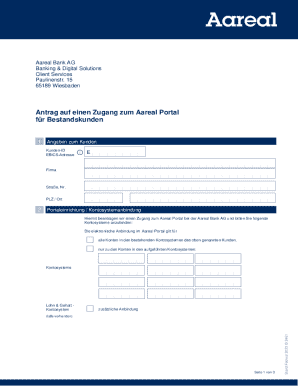 Aareal Portal Access Request Form