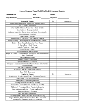 Forklift Safety & Maintenance Checklist