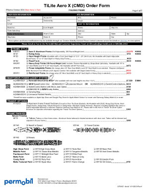 TiLite Aero X Order Form
