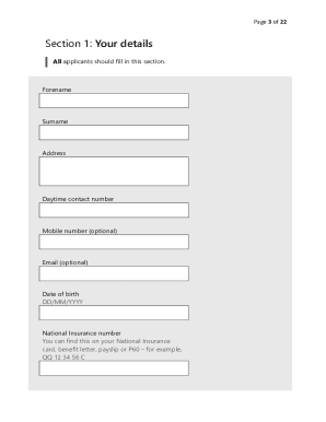 UK Discretionary Housing Payment Application