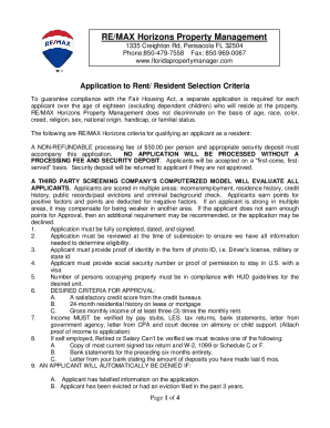 RE/MAX Horizons Rental Application