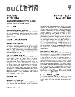 IRS Bulletin 2026-4