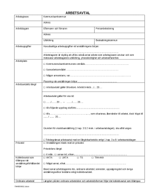 Swedish Employment Contract