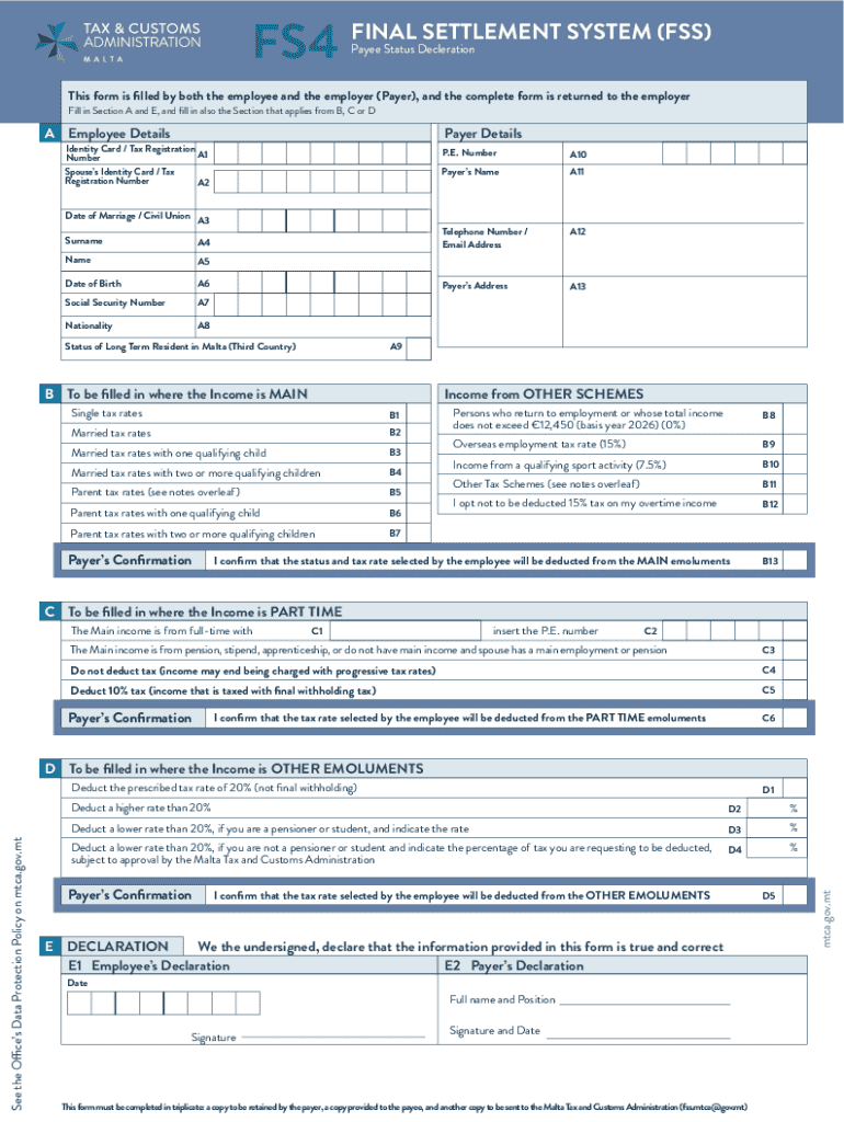 Fs 4 Form.pdf FS4 Final Settlement System Form - Blank Fillable Template | Fill Out ...