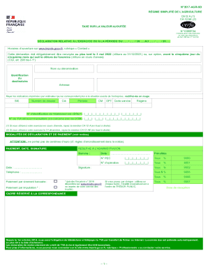 French VAT Declaration Form