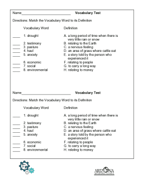 Vocabulary Test