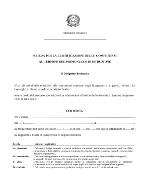 School Competence Certification Form
