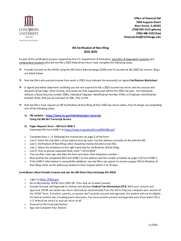 IRS Verification of Non-filing Form - Blank Fillable Template | Fill ...