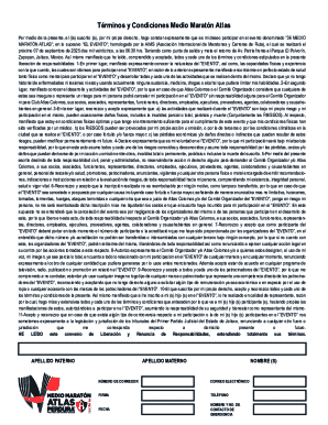 Medio Maratón Atlas Terms and Conditions