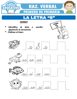 CIRCULO EDUCATIVO Series and Word Exercises