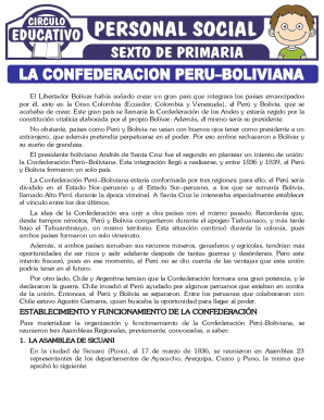 Peru-Bolivia Confederation History Worksheet