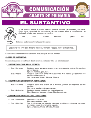 Spanish Nouns Worksheet