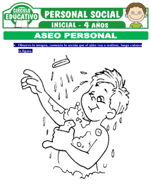 Circulo Educativo Personal Hygiene Activity