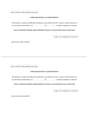 Employment Declaration Form