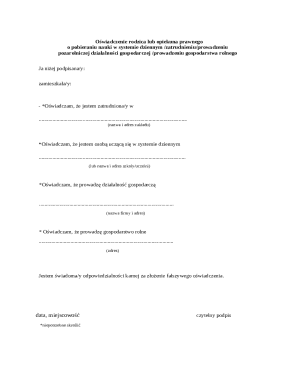 Parent or Legal Guardian Declaration