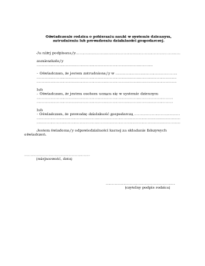 Parent Declaration Form