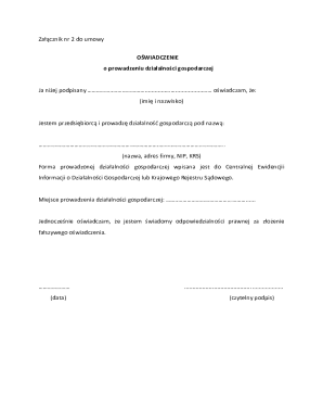 Business Activity Affidavit