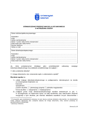 Legal Guardian Consent Form