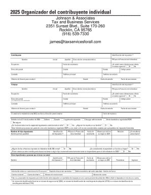 2025 Individual Tax Organizer