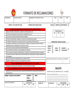 Colombia Election Complaint Form