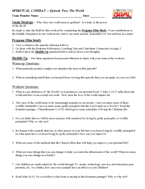 Spiritual Combat Episode Two The World