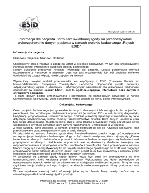 ESID Patient Consent Form