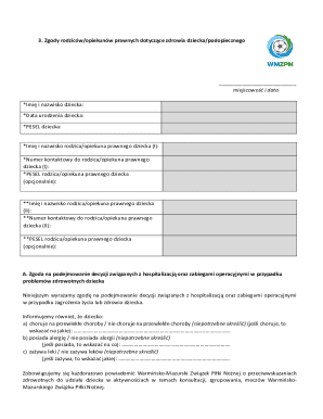 Parental Consent for Child's Health