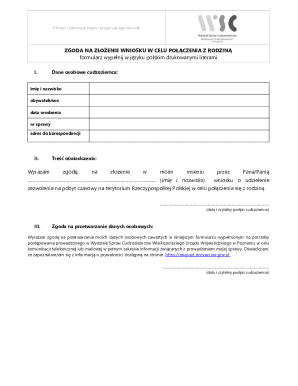 Poland Family Reunification Consent Form