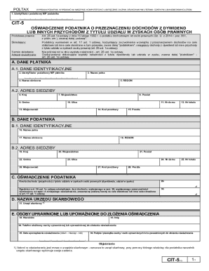 CIT-5 Tax Form