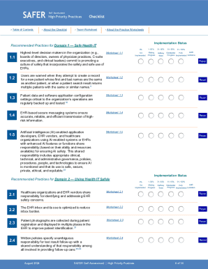 SAFER Self-Assessment Guide for EHR Resilience
