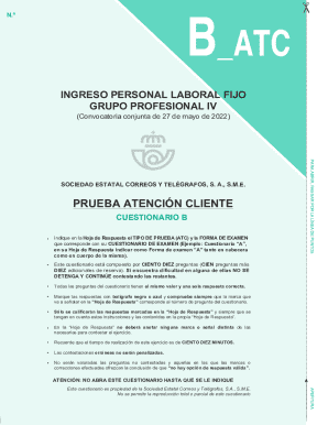 Customer Service Exam Questionnaire