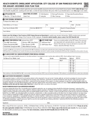 City College of San Francisco Employee Health Benefits Enrollment Application
