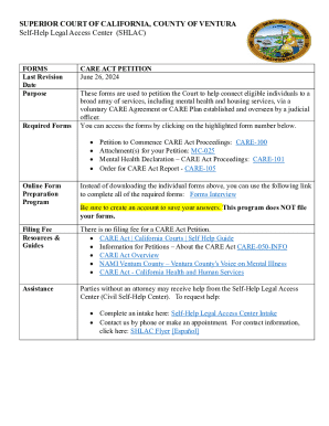 CARE Act Petition Form