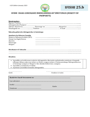 Rwanda Property Surety Form